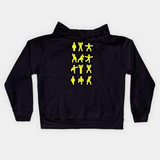 Sports Stickman yellow Kids Hoodie